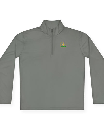Quarter-Zip Pullover — K54 Logo & Elevating Back Design in gray with a quarter zip and logo