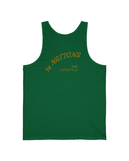 54 Nations "One Lifestyle" White Tank Top  Cultural Pride Summer Tank