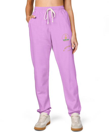 Comfortable Garment-Dyed Fleece Sweatpants