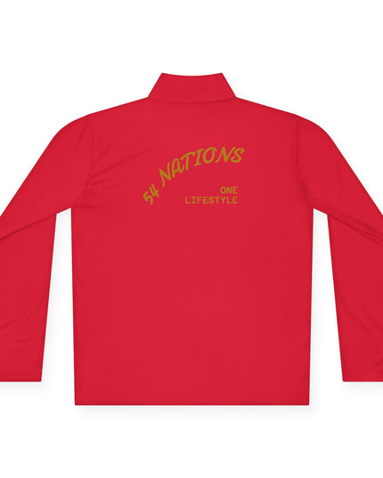 Quarter-Zip Pullover K54 Logo 54 Nations Back Design