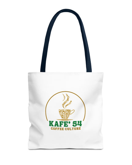Coffee Culture Tote Bag - More featuring KAFE' 54 logo and coffee cup design.