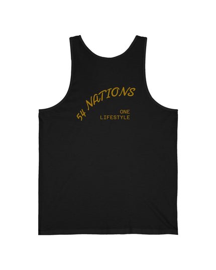 54 Nations "One Lifestyle" White Tank Top  Cultural Pride Summer Tank