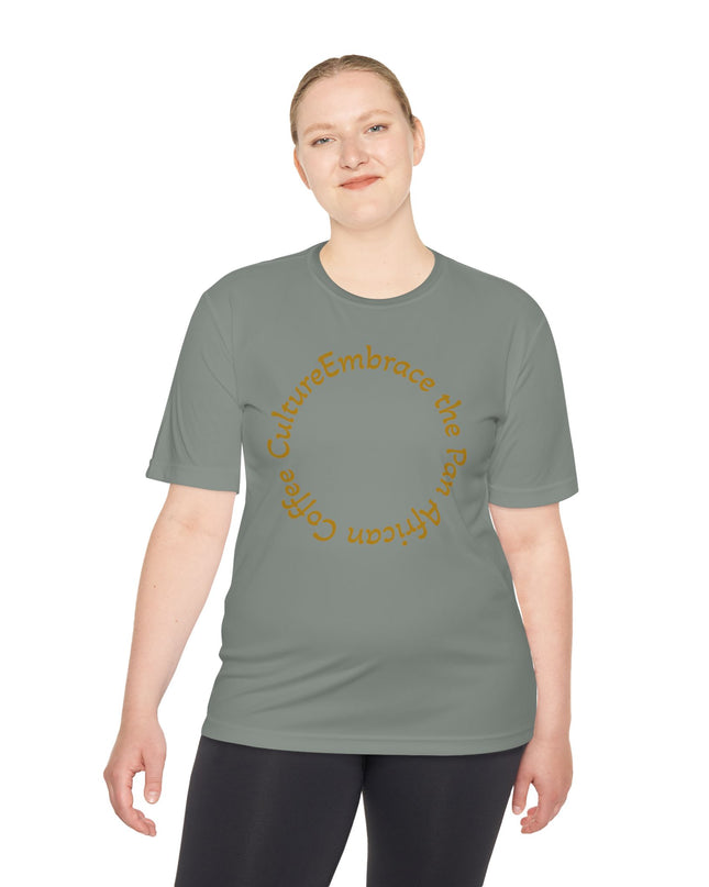 Coffee Culture Embrace Unisex Moisture Wicking T-shirt