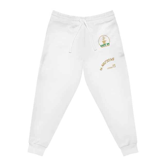 Stylish Athletic Joggers with Gold Embroidery