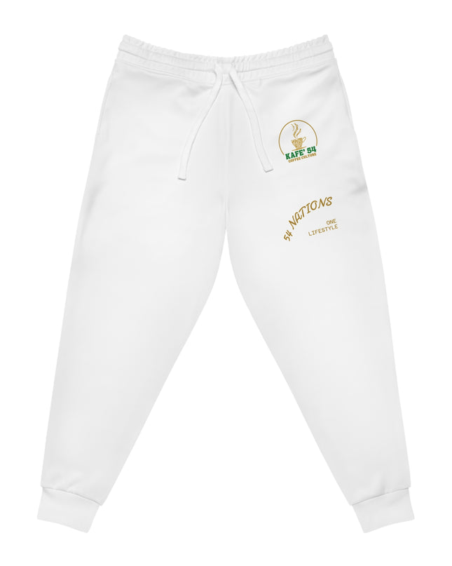 Stylish Athletic Joggers with Gold Embroidery