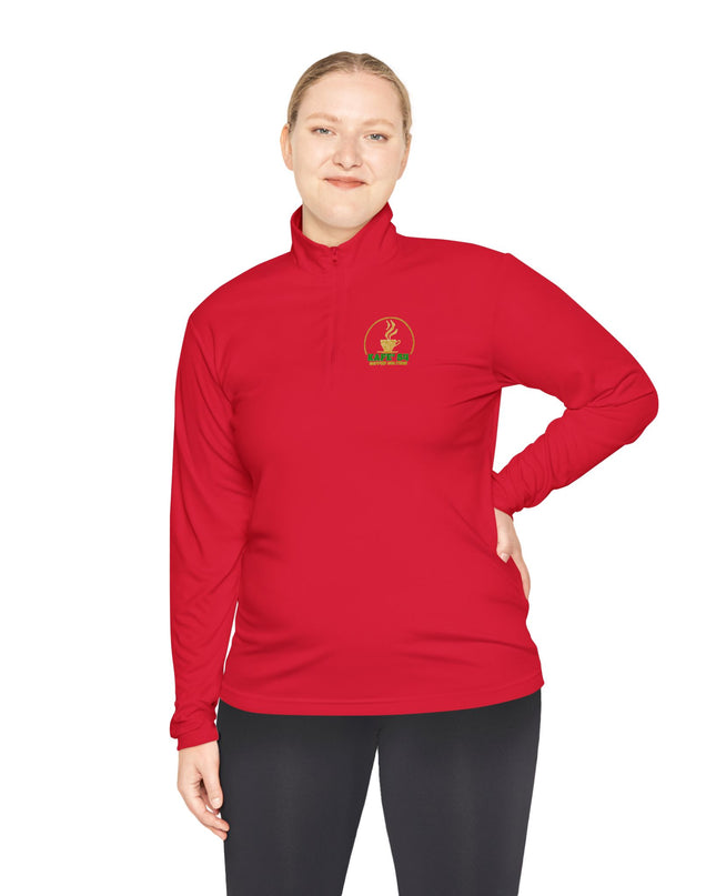 Quarter-Zip Pullover K54 Logo Embrace Back Design