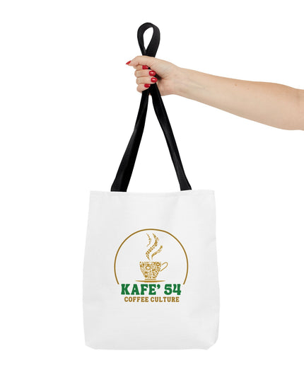 Coffee Culture Tote Bag - More featuring KAFE' 54 logo and coffee cup design.
