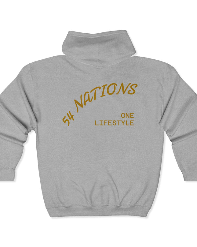 Coffee Culture Hoodie - 54 Nations Unisex Zip Sweatshirt