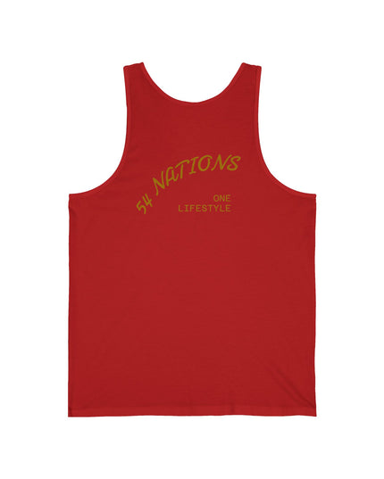 54 Nations "One Lifestyle" White Tank Top  Cultural Pride Summer Tank