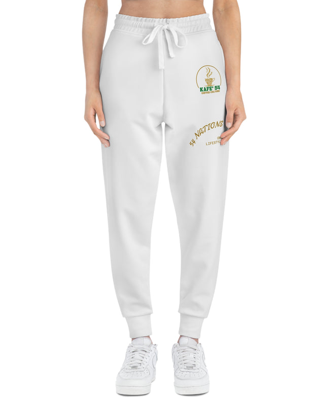 Stylish Athletic Joggers with Gold Embroidery