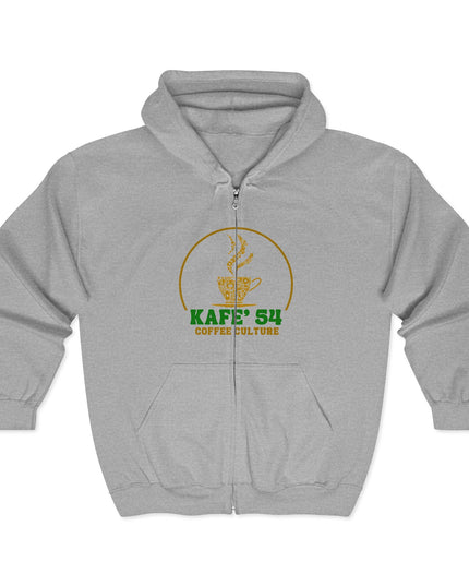 Coffee Culture Hoodie - 54 Nations Unisex Zip Sweatshirt