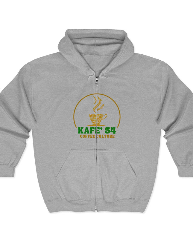 Coffee Culture Hoodie - 54 Nations Unisex Zip Sweatshirt