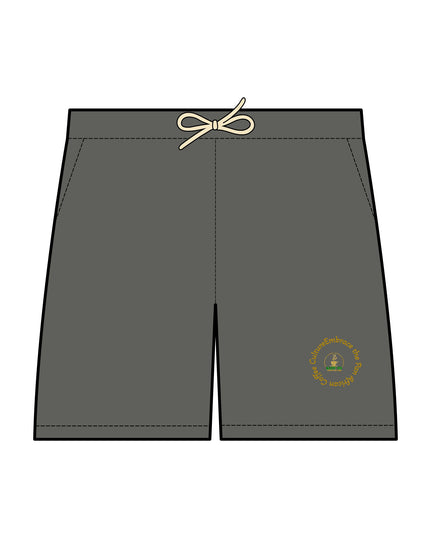 Lightweight Garment Dyed Fleece Sweat Shorts Circle Logo