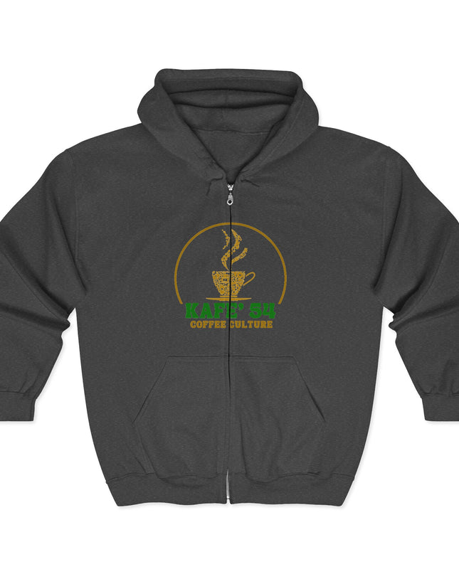 Coffee Culture Hoodie - 54 Nations Unisex Zip Sweatshirt