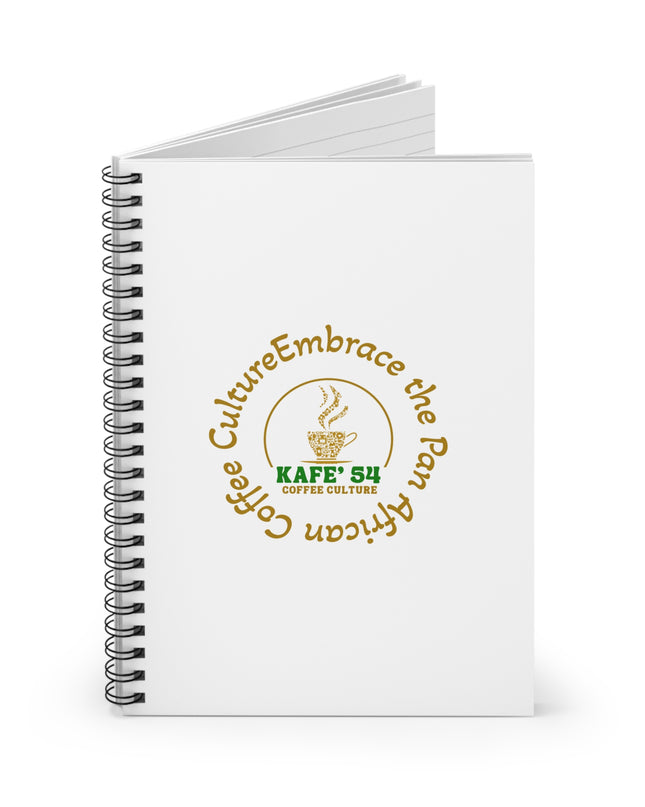 Kafe 54 Coffee Culture Embrace Spiral Notebook Ruled Journal