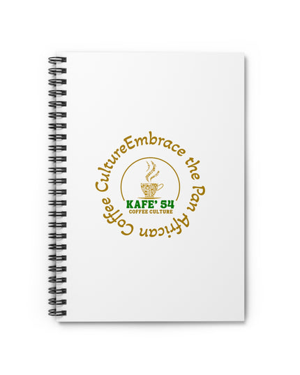Kafe 54 Coffee Culture Embrace Spiral Notebook Ruled Journal