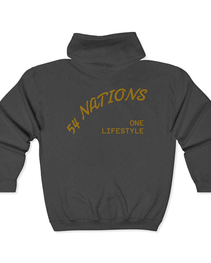 Coffee Culture Hoodie - 54 Nations Unisex Zip Sweatshirt