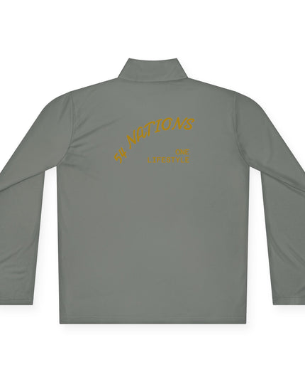 Quarter-Zip Pullover K54 Logo 54 Nations Back Design