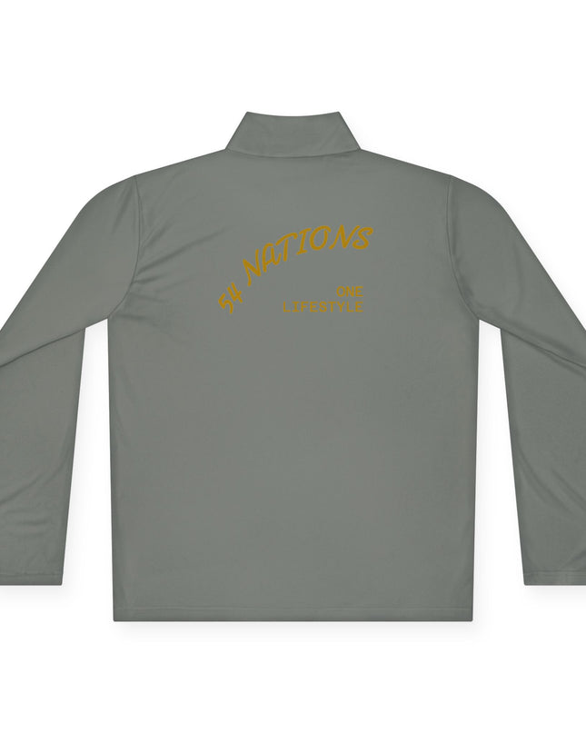 Quarter-Zip Pullover K54 Logo 54 Nations Back Design