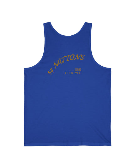 54 Nations "One Lifestyle" White Tank Top  Cultural Pride Summer Tank