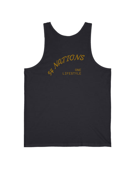 54 Nations "One Lifestyle" White Tank Top  Cultural Pride Summer Tank