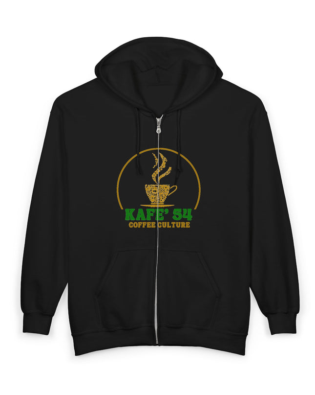Coffee Culture Hoodie - 54 Nations Unisex Zip Sweatshirt