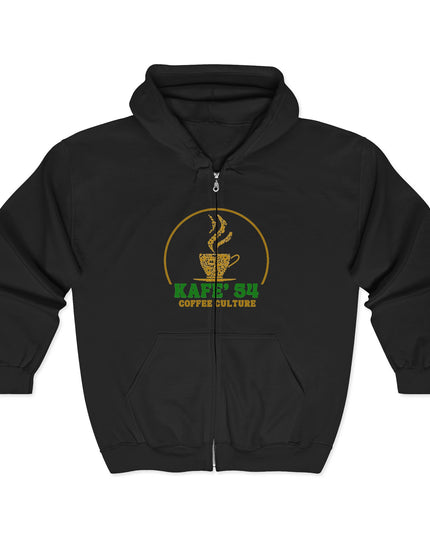 Coffee Culture Hoodie - Embrace Unisex Zip Sweatshirt