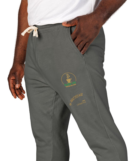 Comfortable Garment-Dyed Fleece Sweatpants