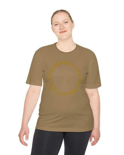Coffee Culture Embrace Unisex Moisture Wicking T-shirt