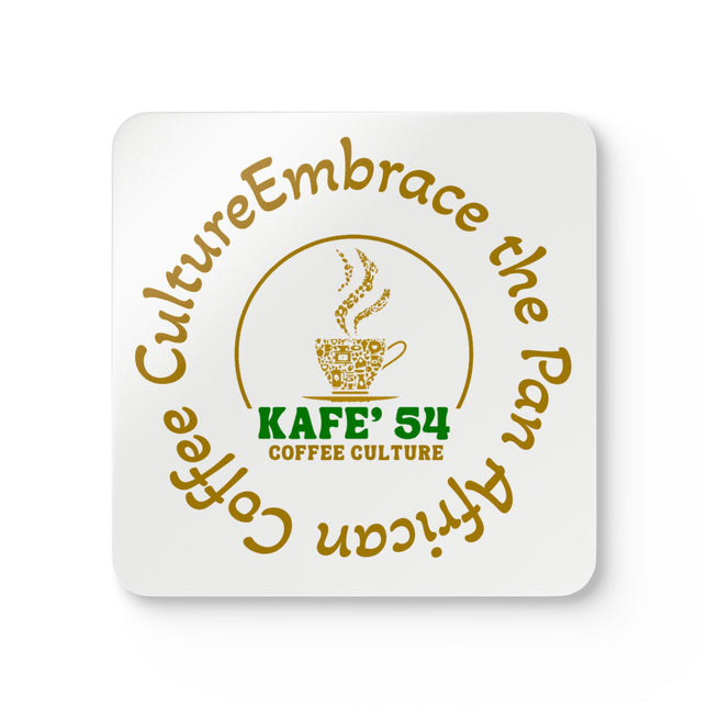KAFE' 54 Coffee Culture Pan-African Logo cork coaster 4-pack