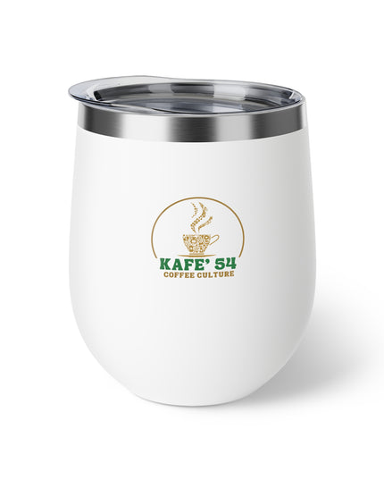 Insulated coffee cup for travel by KAFE' 54, perfect for keeping drinks hot or cold while on the go.