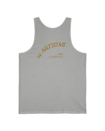 54 Nations "One Lifestyle" White Tank Top  Cultural Pride Summer Tank