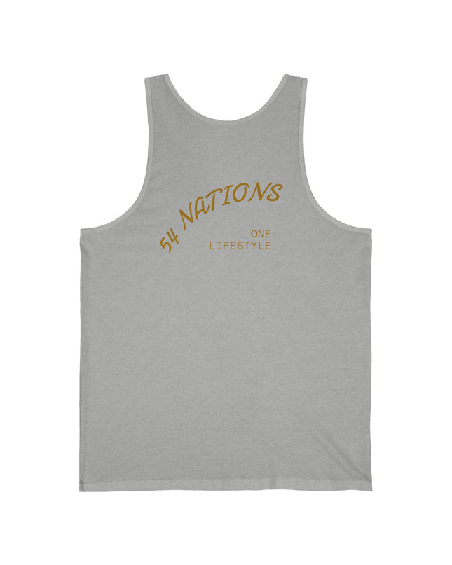 54 Nations "One Lifestyle" White Tank Top  Cultural Pride Summer Tank