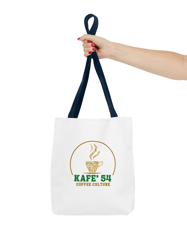 Coffee Culture Tote Bag - More featuring KAFE' 54 logo and coffee cup design.