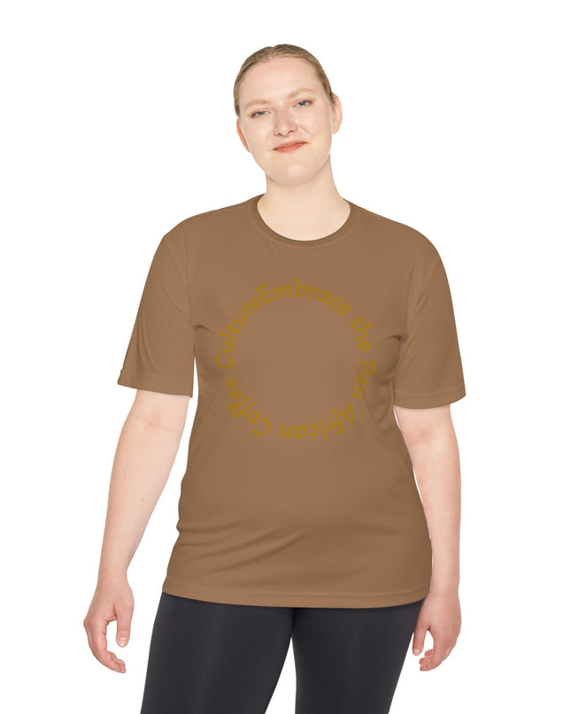 Coffee Culture Embrace Unisex Moisture Wicking T-shirt