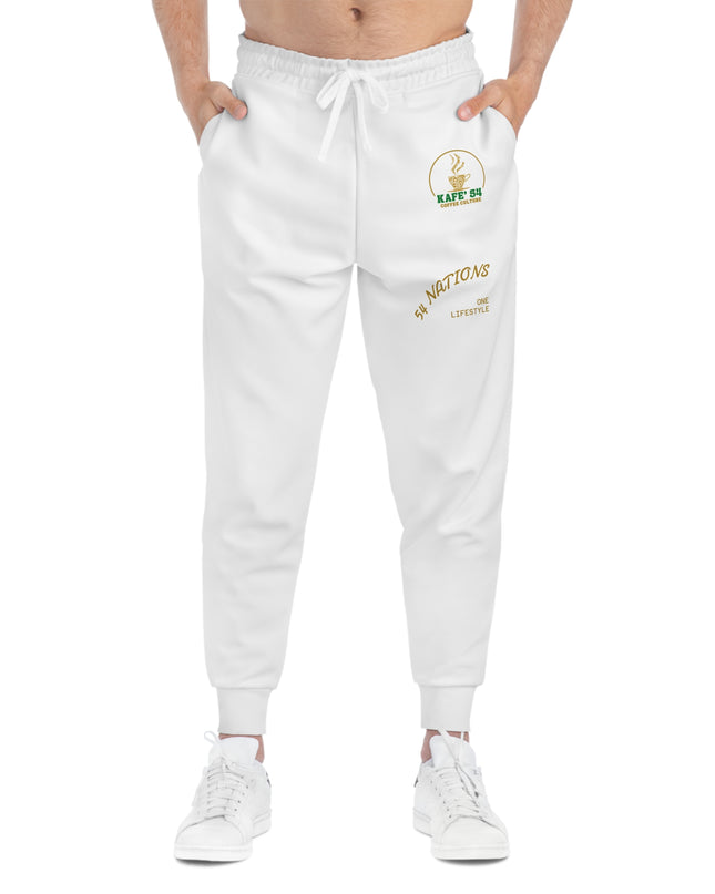 Stylish Athletic Joggers with Gold Embroidery