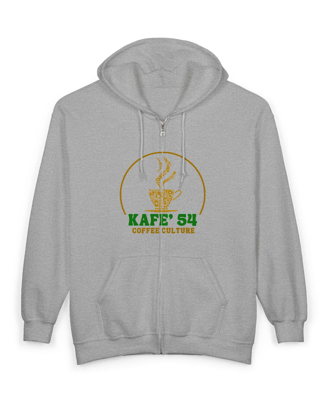 Coffee Culture Hoodie - 54 Nations Unisex Zip Sweatshirt
