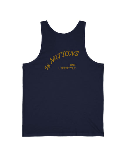 54 Nations "One Lifestyle" White Tank Top  Cultural Pride Summer Tank